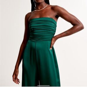Abercrombie Emerson Ruched Strapless Jumpsuit